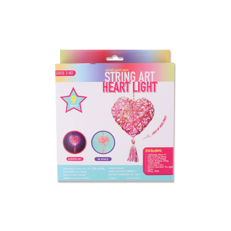 String Art Heart Light lasten luova lelu